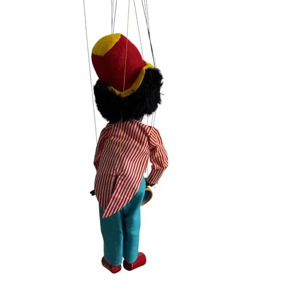 Pelham Toy Puppet Marionette Minstrel with Banjo Vintage Made in England